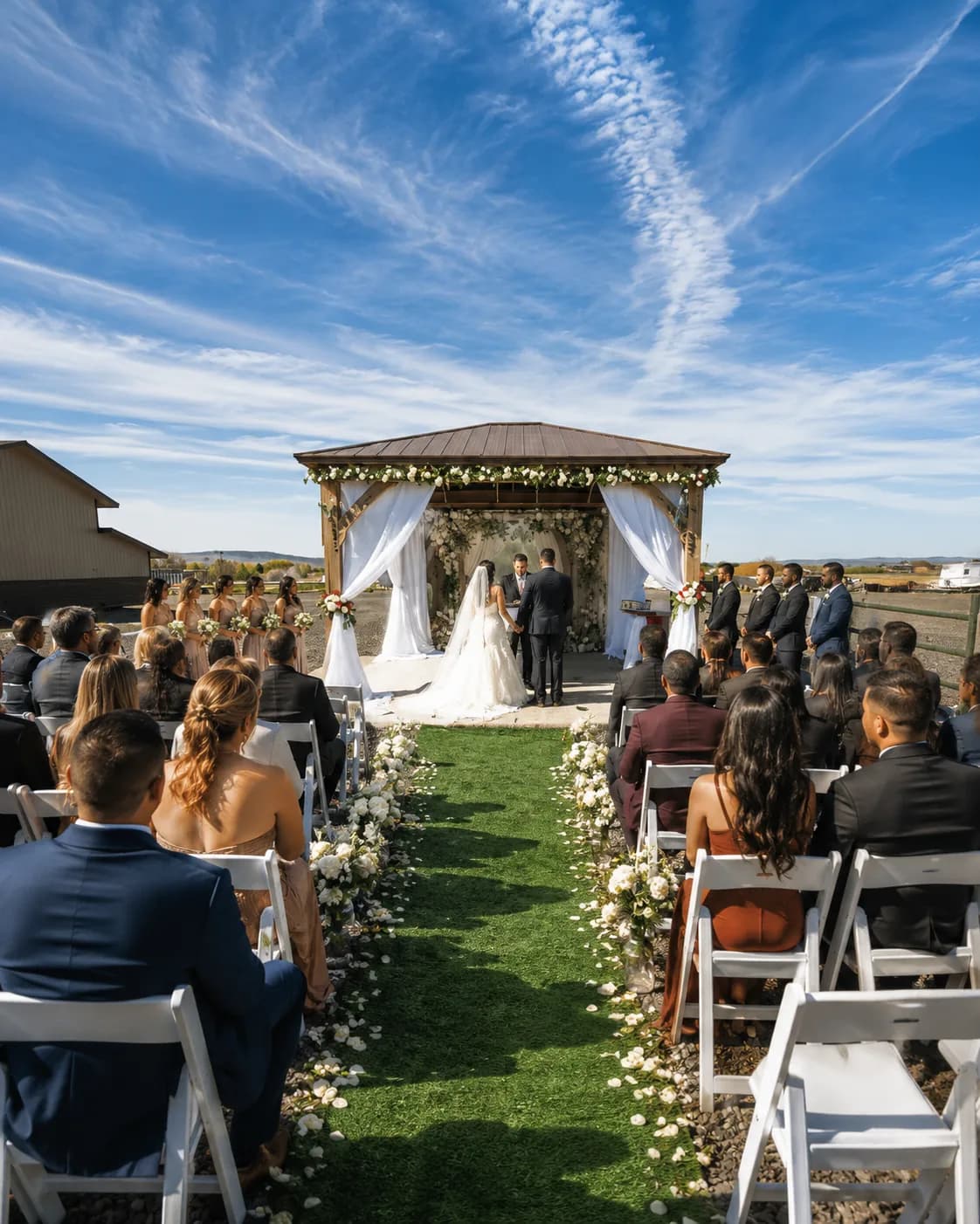 Wedding reception setup at El Rancho Event Center in Othello, WA